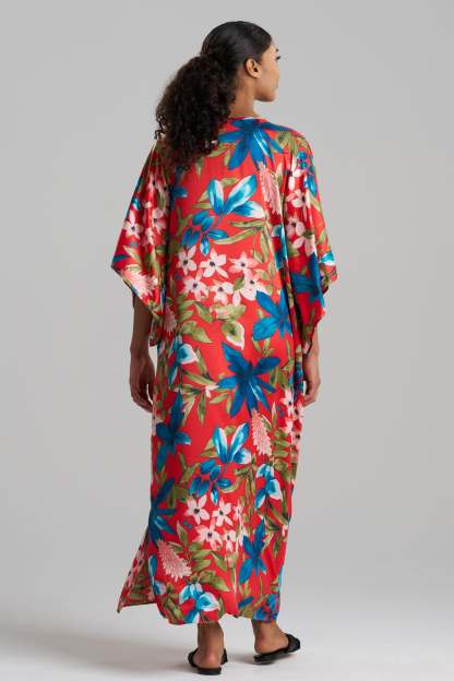 Tropical Breeze Satin Caftan