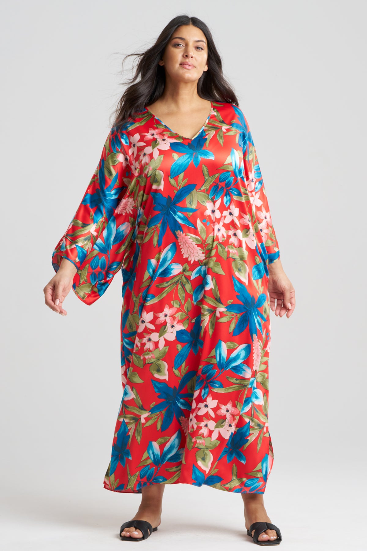 Tropical Breeze Satin Caftan