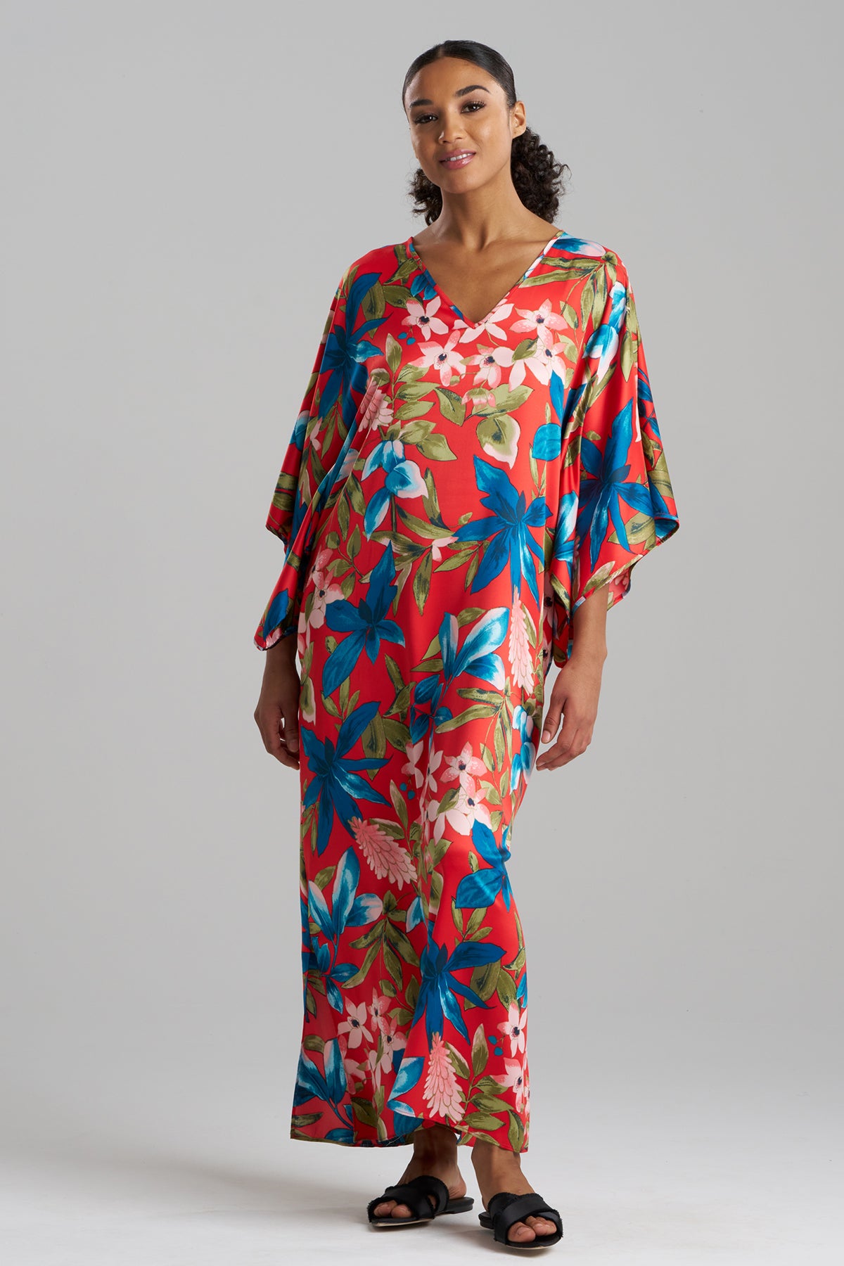 Tropical Breeze Satin Caftan