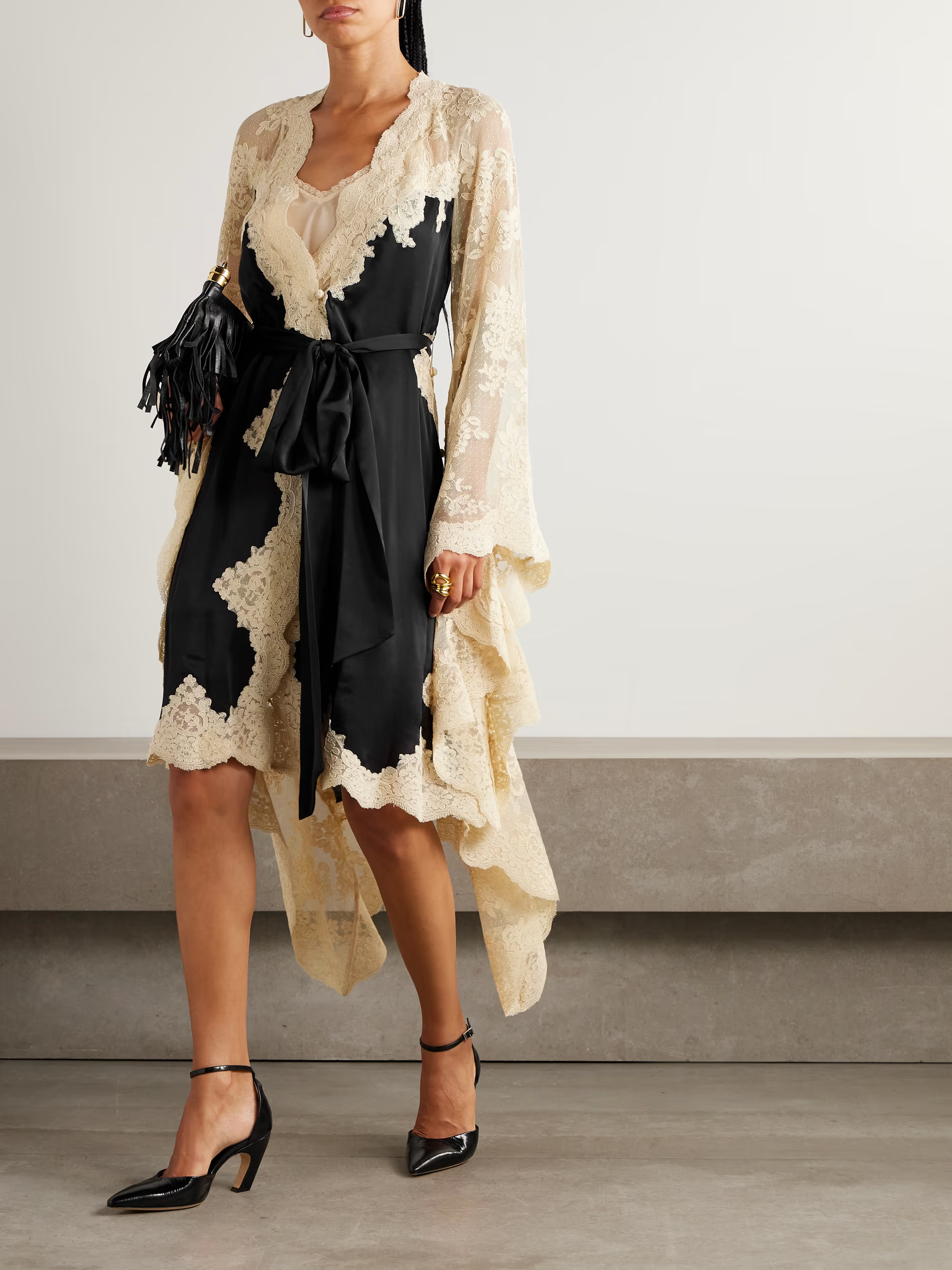 Hypnotic Satin Wrap Dress