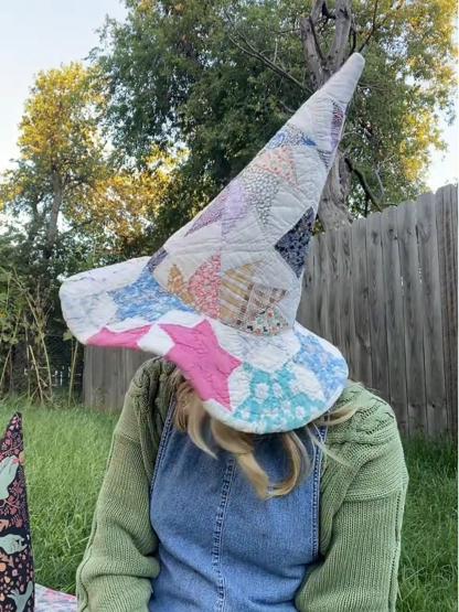 🔥HOT SALE👻🎃The Quilted Witch Hat | Handcrafted Folk Art Hat--BUY 2 FREE SHIPPING