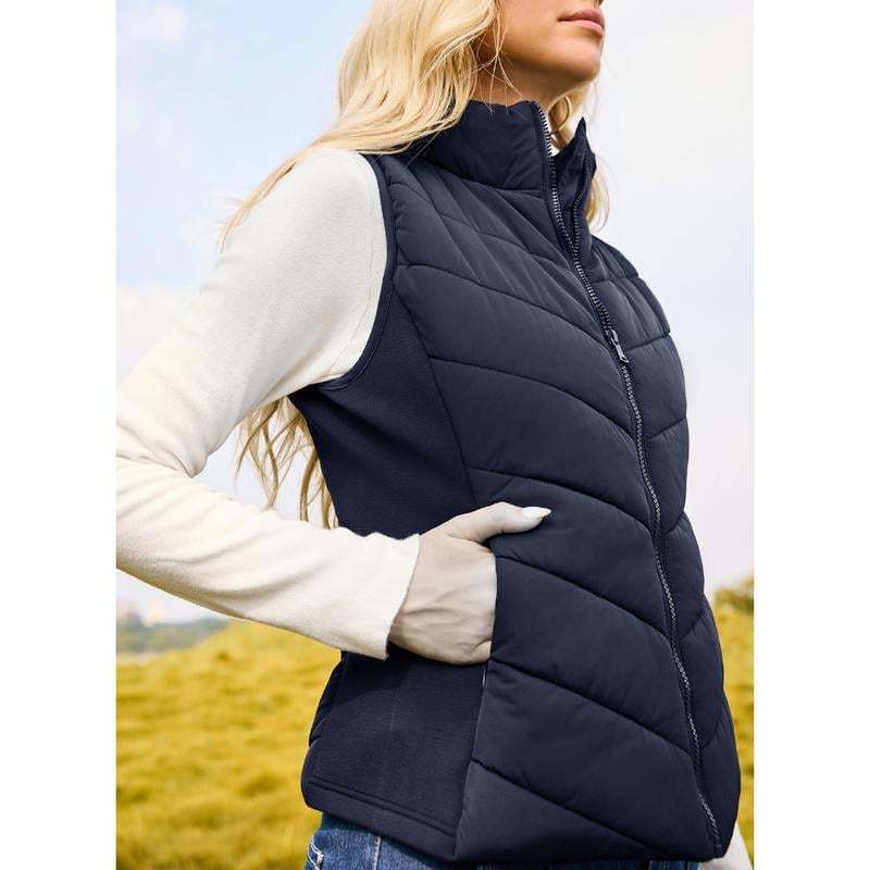 ⏰Hot Sale-Puffer Vest Women Sleeveless Zip Up Outerwear