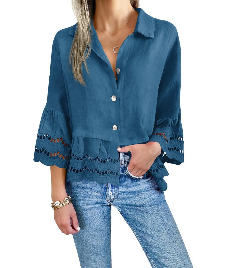 Lace Long-Sleeved Shirt