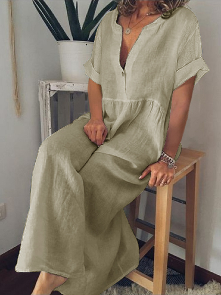 Casual Holiday Solid Color Dress
