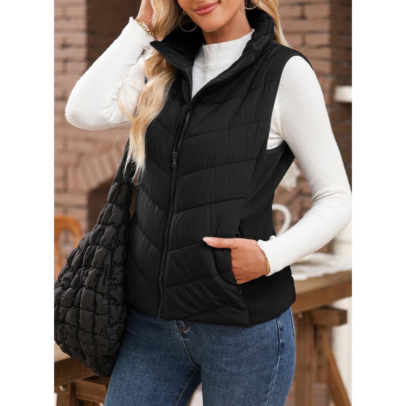 ⏰Hot Sale-Puffer Vest Women Sleeveless Zip Up Outerwear