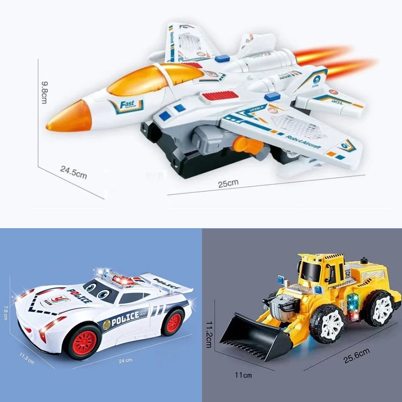 🔥HOT SALE🔥Electric Universal Deformation Police Toy Car