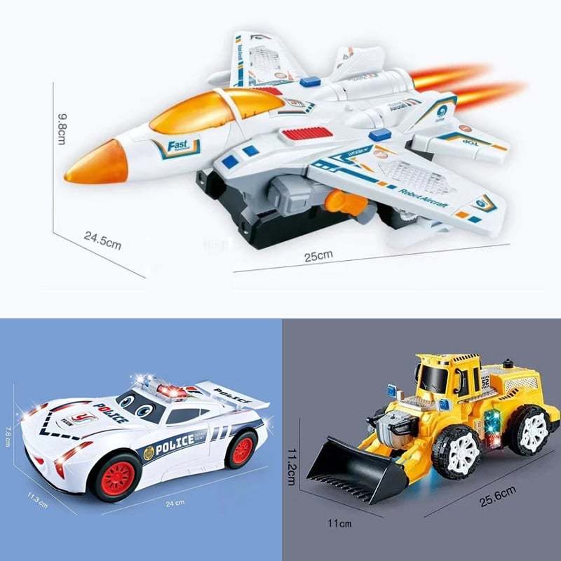 🔥HOT SALE🔥Electric Universal Deformation Police Toy Car