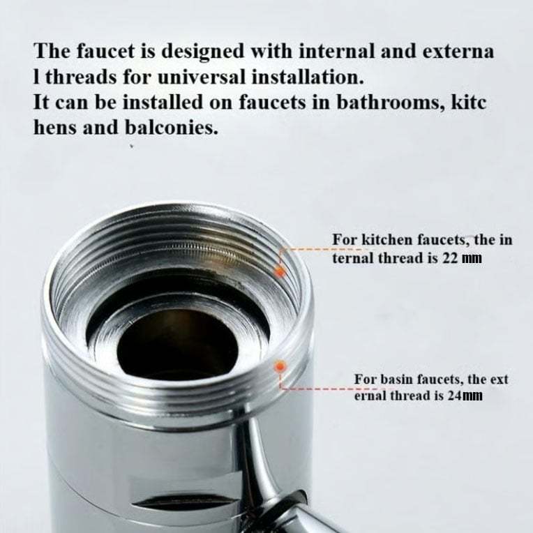 🚰 Upgrade Your Washing Routine✨ TTZZ 360° Rotatable Faucet Aerator Extension - For Effortless, All-Angle Control!