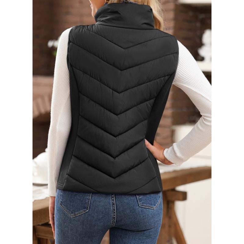 ⏰Hot Sale-Puffer Vest Women Sleeveless Zip Up Outerwear
