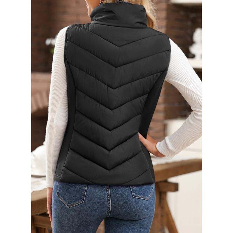 ⏰Hot Sale-Puffer Vest Women Sleeveless Zip Up Outerwear