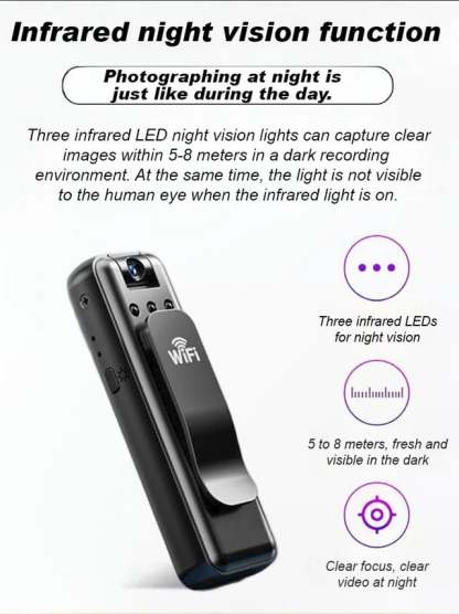 Infrared night vision portable recorder