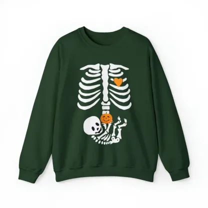 🎃Halloween Skull Sweatshirt, 2025 Newborn Maternity Shirt, Mom Sweater