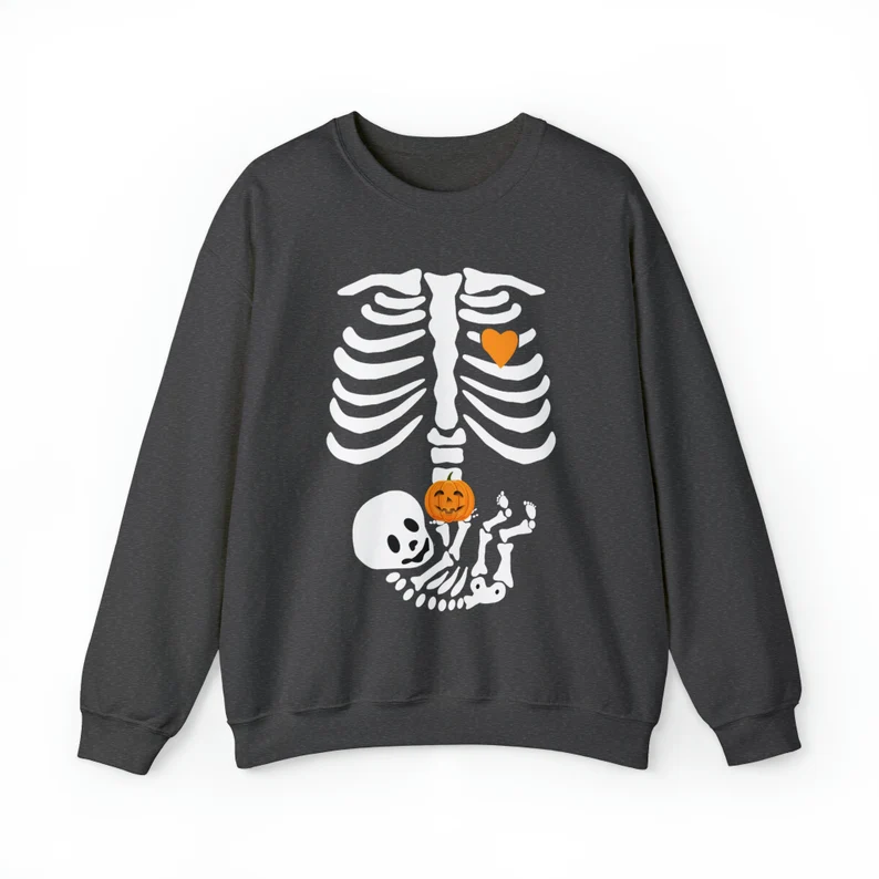 🎃Halloween Skull Sweatshirt, 2025 Newborn Maternity Shirt, Mom Sweater