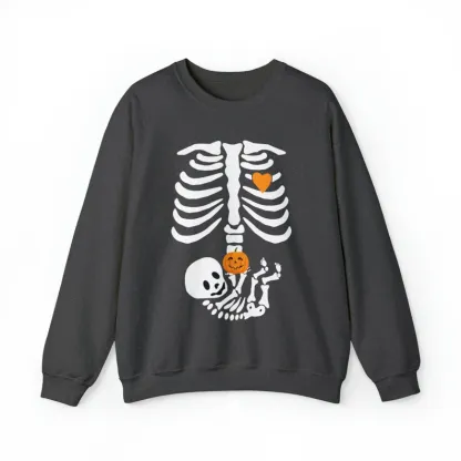🎃Halloween Skull Sweatshirt, 2025 Newborn Maternity Shirt, Mom Sweater
