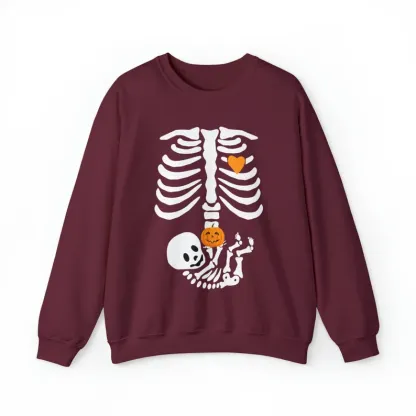 🎃Halloween Skull Sweatshirt, 2025 Newborn Maternity Shirt, Mom Sweater
