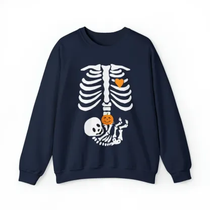 🎃Halloween Skull Sweatshirt, 2025 Newborn Maternity Shirt, Mom Sweater