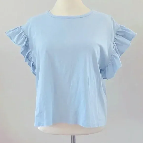 Short Sleeved Ruffled T-shirt