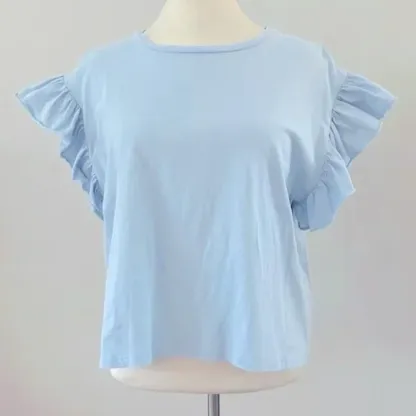 Short Sleeved Ruffled T-shirt