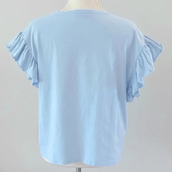 Short Sleeved Ruffled T-shirt
