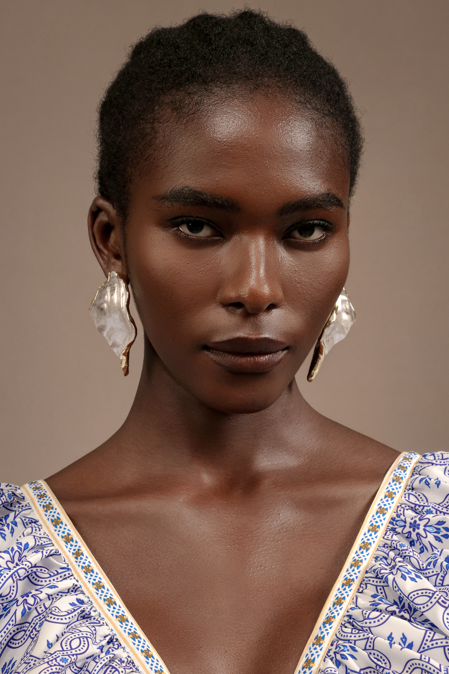 Demere Leaf Metal Earrings