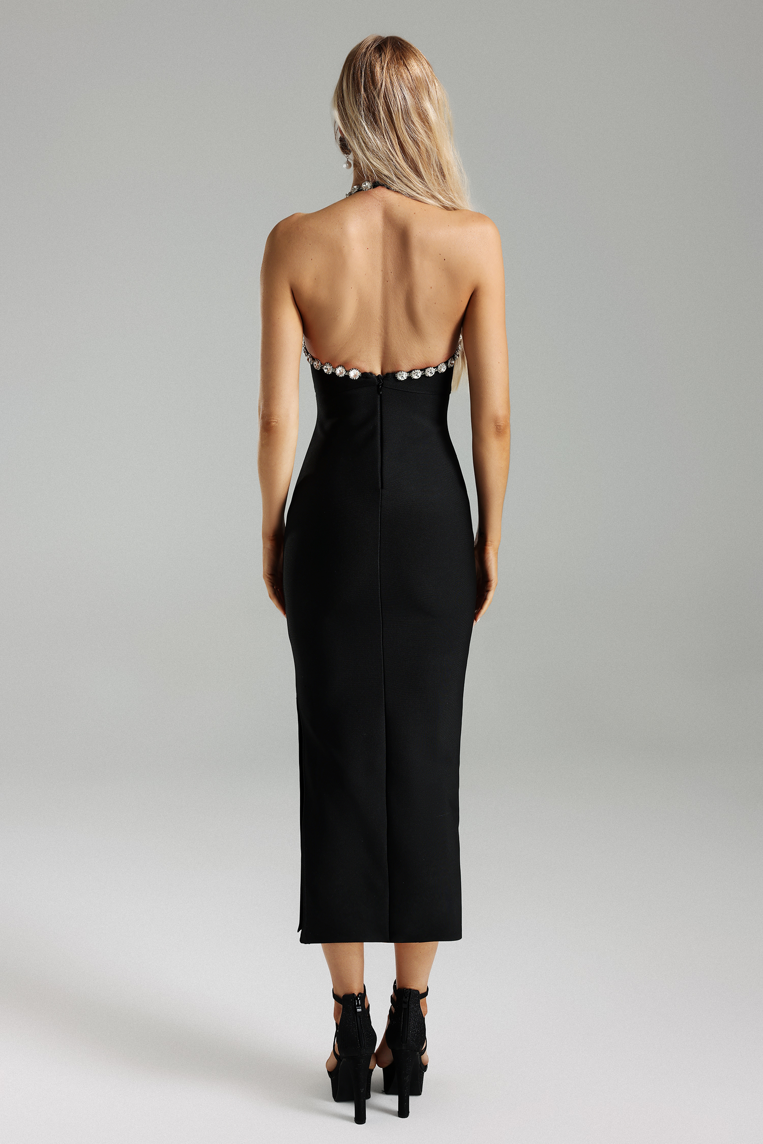 Tiana Diamante Halter Maxi Dress