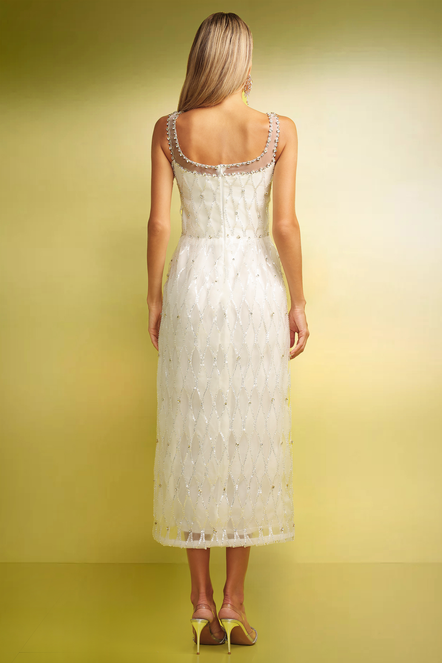 Wezal Sleeveless Diamond Maxi Dress
