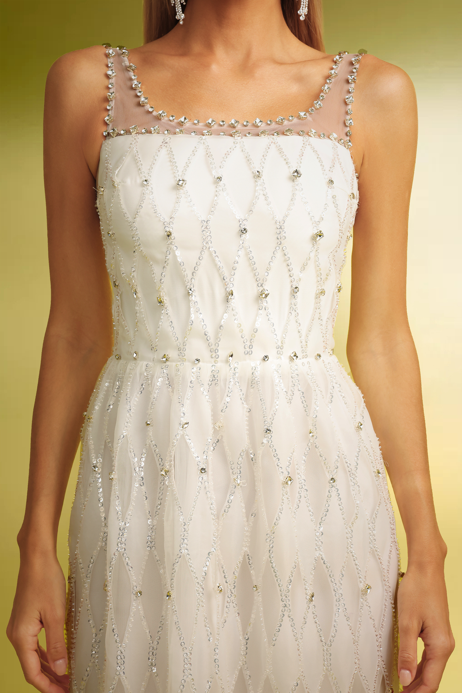 Wezal Sleeveless Diamond Maxi Dress