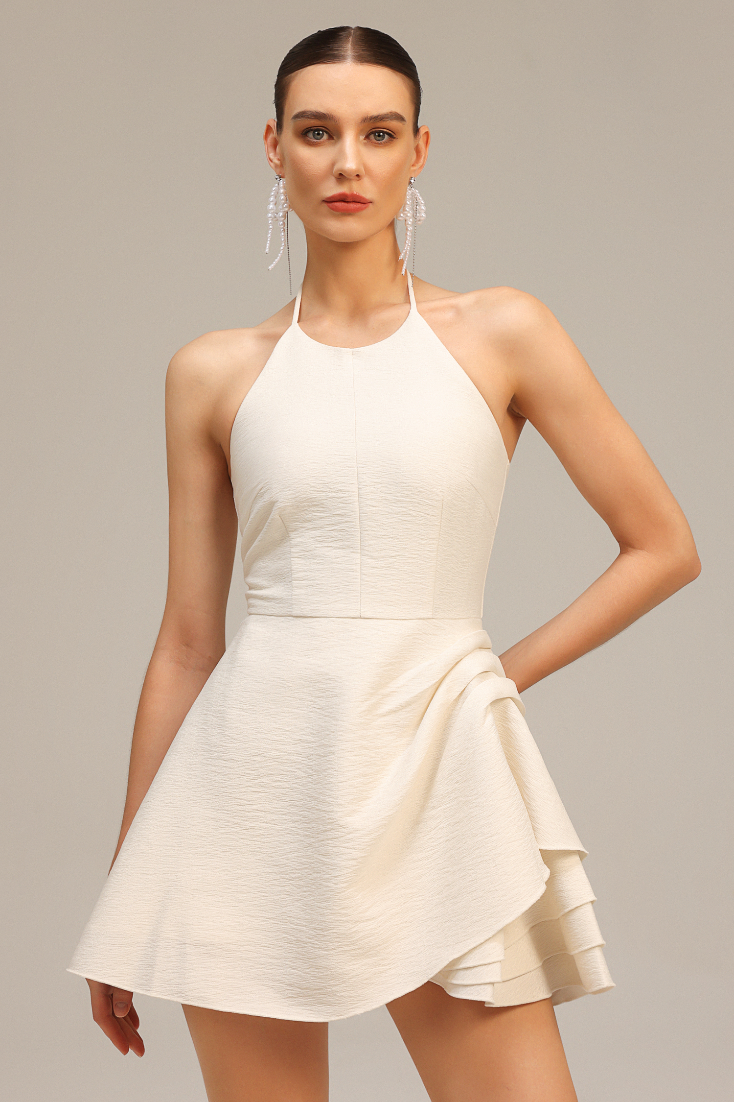 Lisa Sleeveless Asymmetric Mini Dress