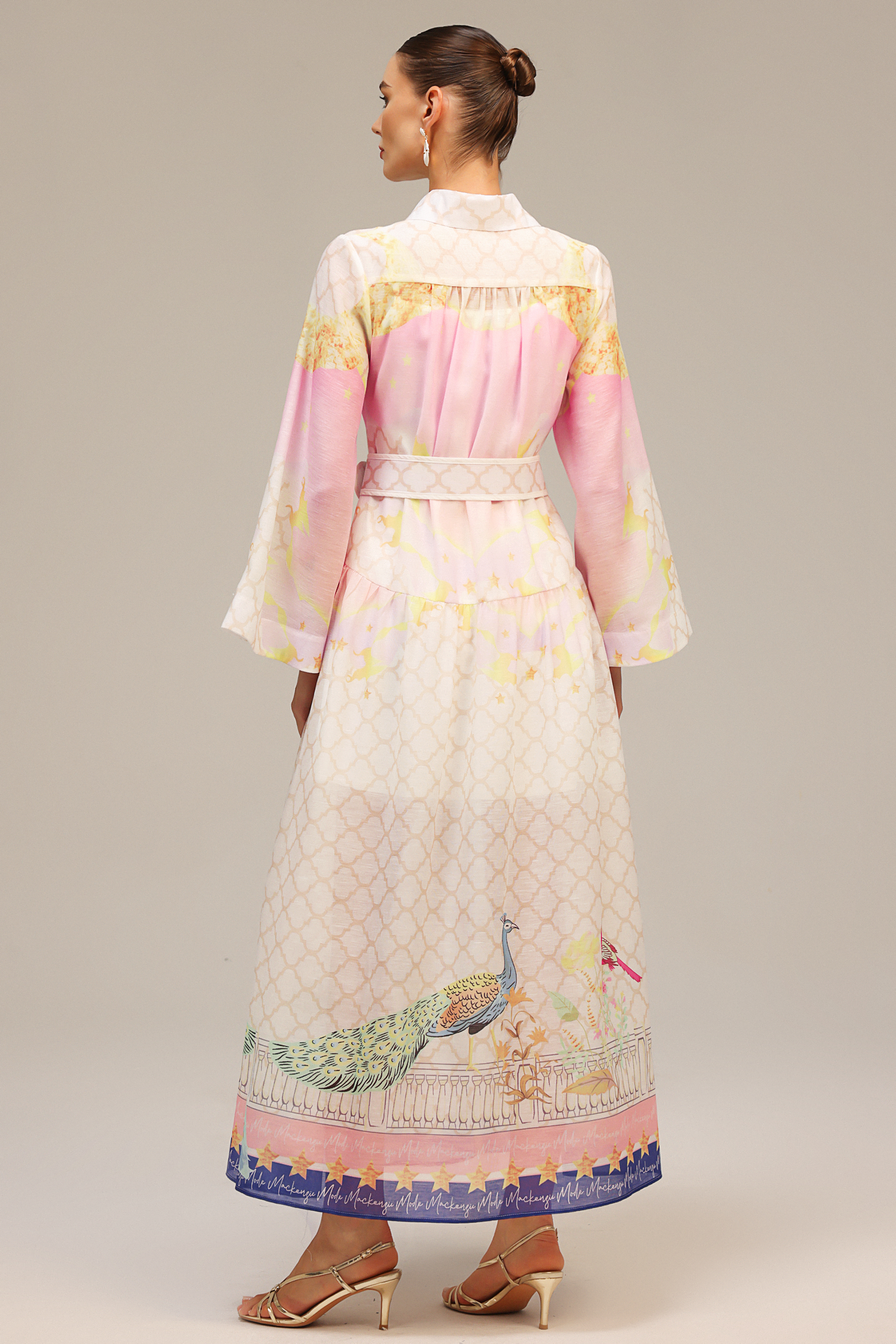 Heloise Long Sleeves  Floral Printed Maxi Dress