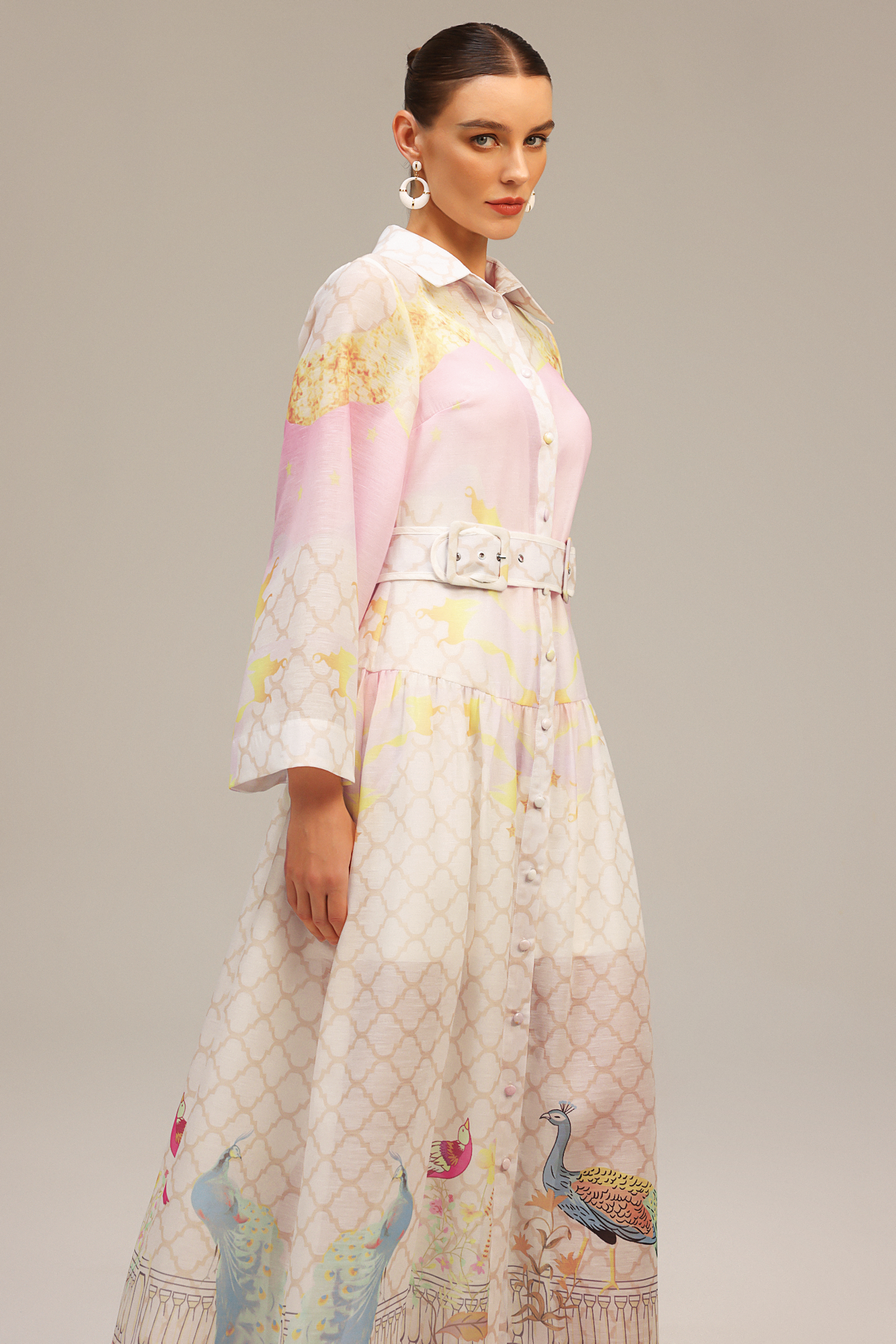 Heloise Long Sleeves  Floral Printed Maxi Dress