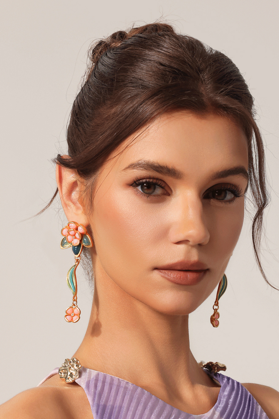Winry Flowers Leaves Earrings
