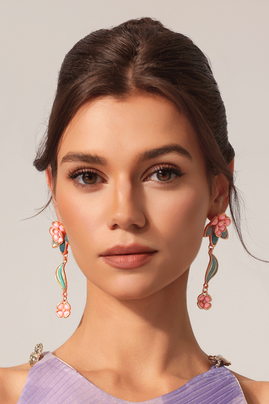 Winry Flowers Leaves Earrings
