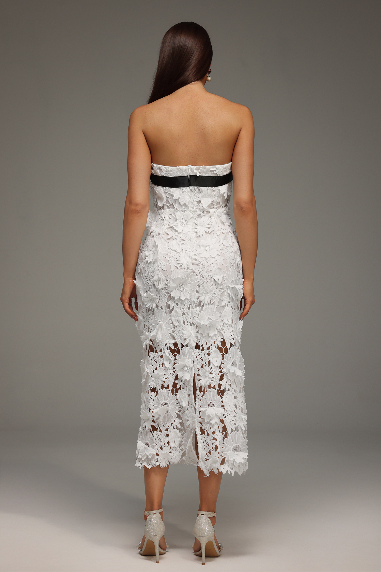 Mio Strapless Lace Flr Maxi Dress