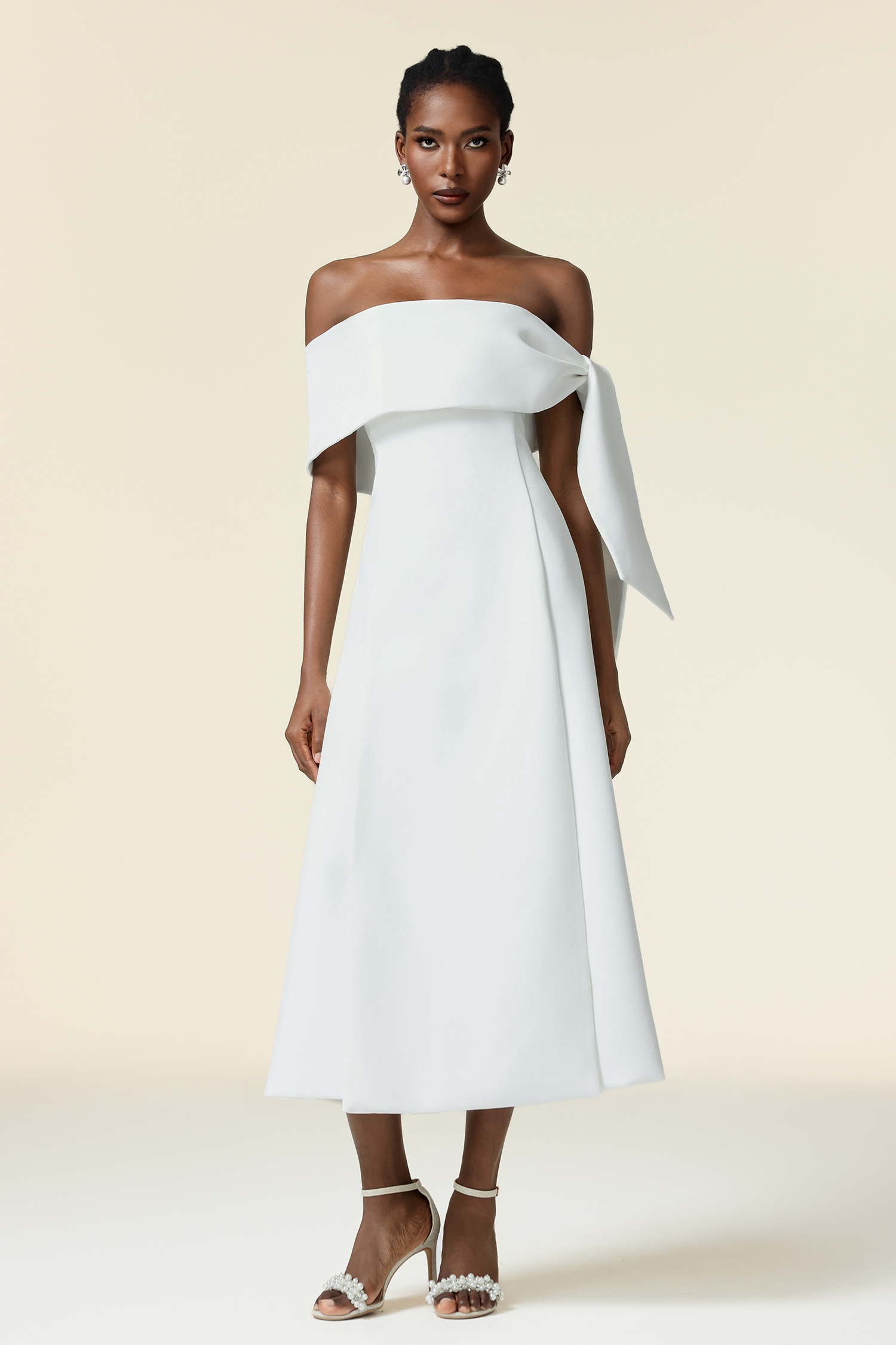 Sami Off-The-Shoulder Sleeveless Asymmetric Maxi Dress