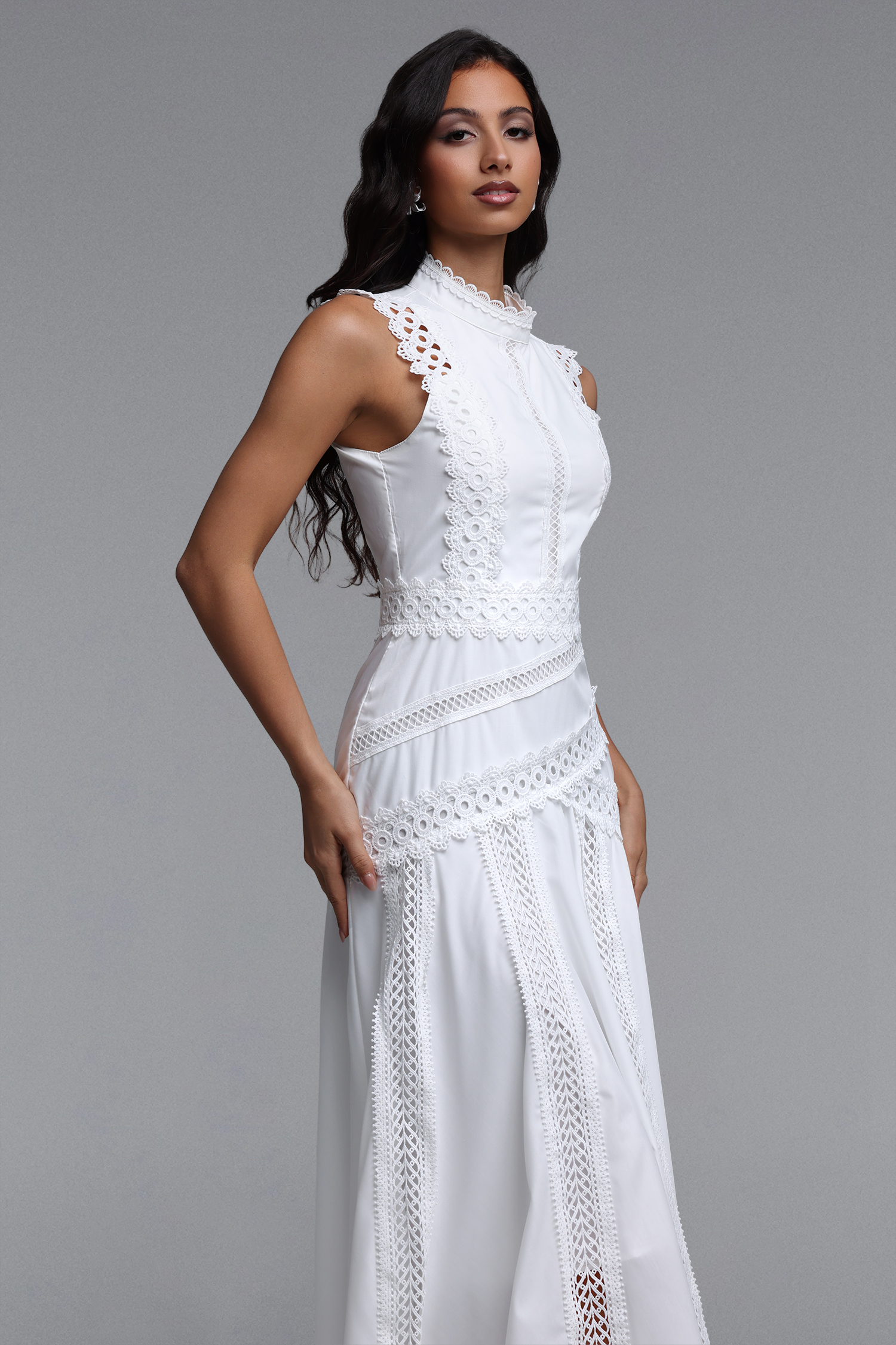 Inez Resort Contour Sleeveless Woven Maxi Dress