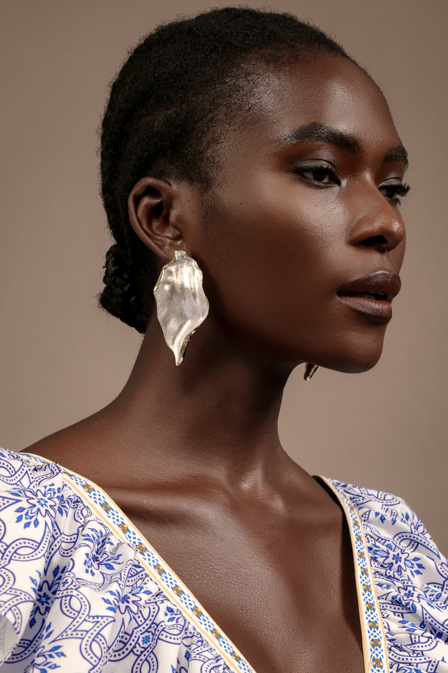Demere Leaf Metal Earrings
