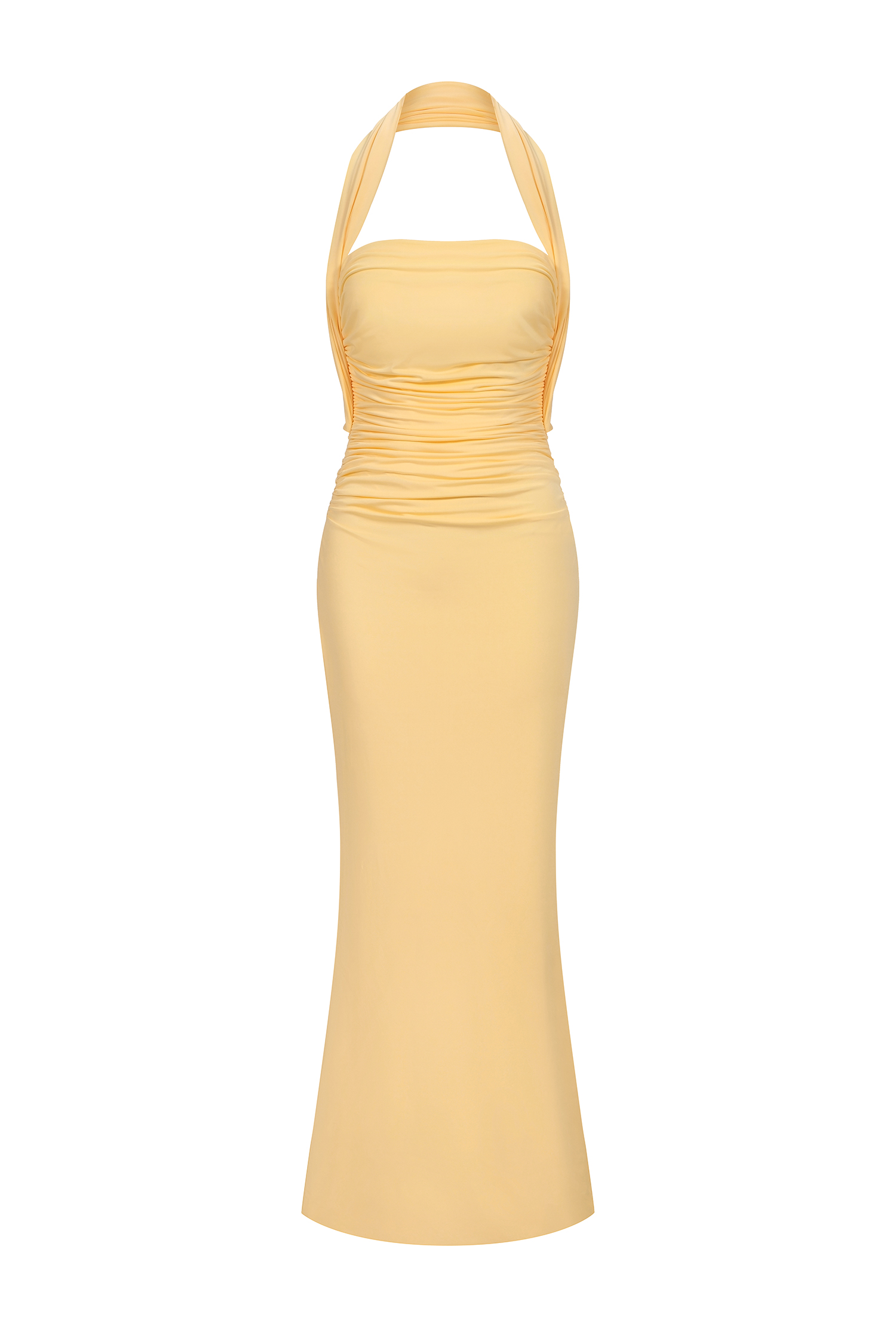 Kaxani Strapless Slim Flrs Backless Maxi Dress