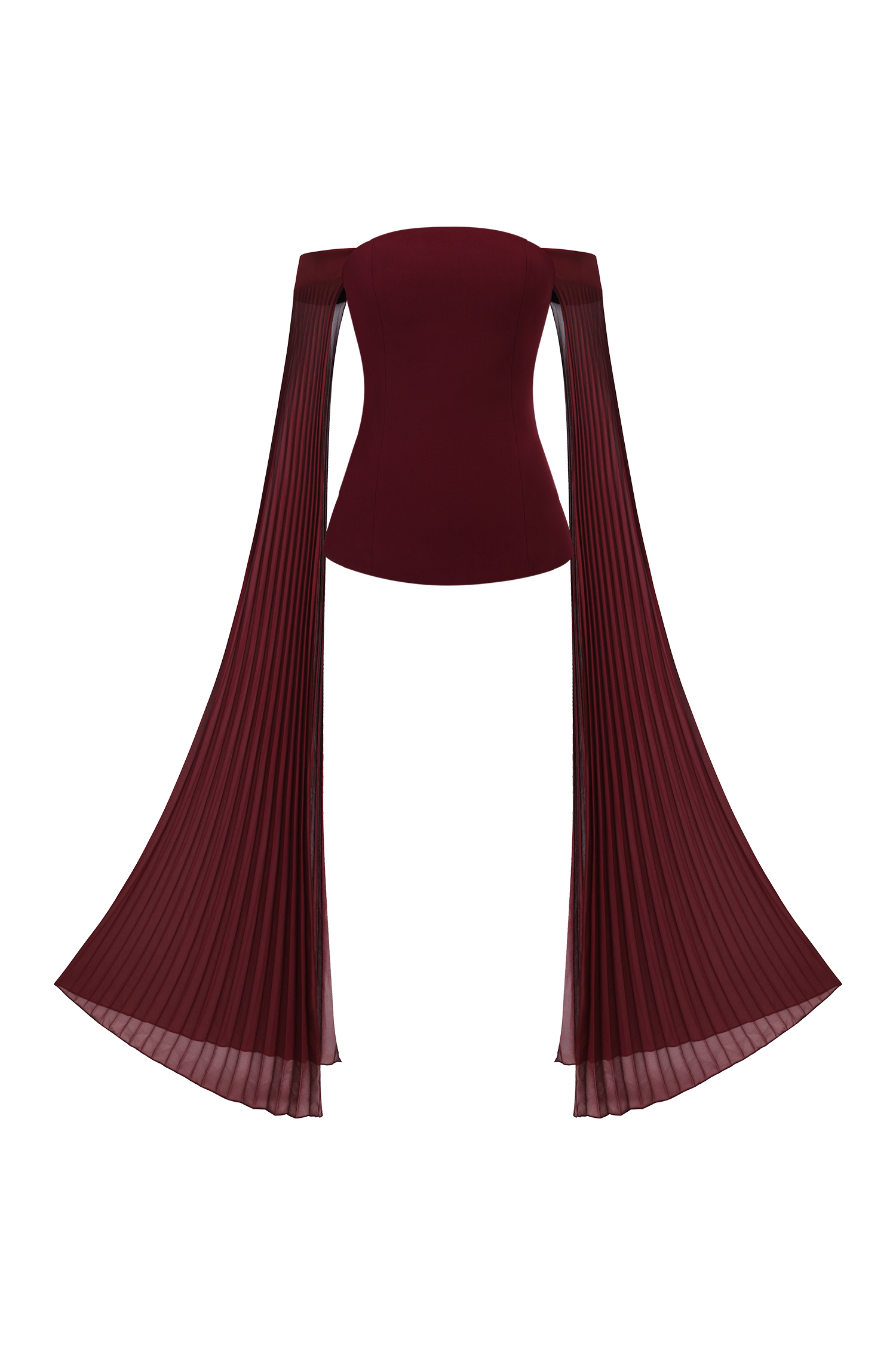 Solvia Off The Shoulder Long Sleeves Ruched Maxi Dress