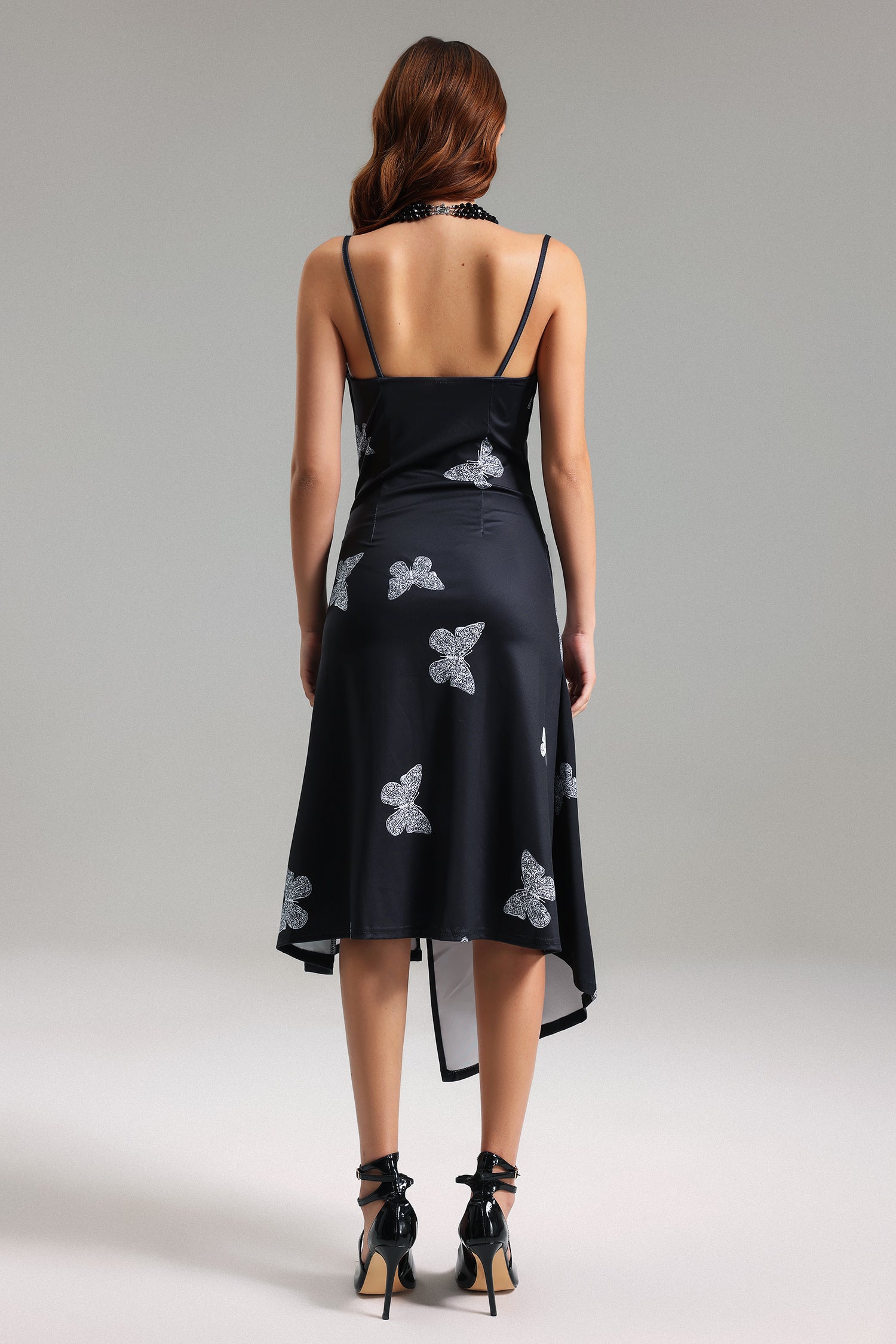 Muera Halter Printed Midi Dress