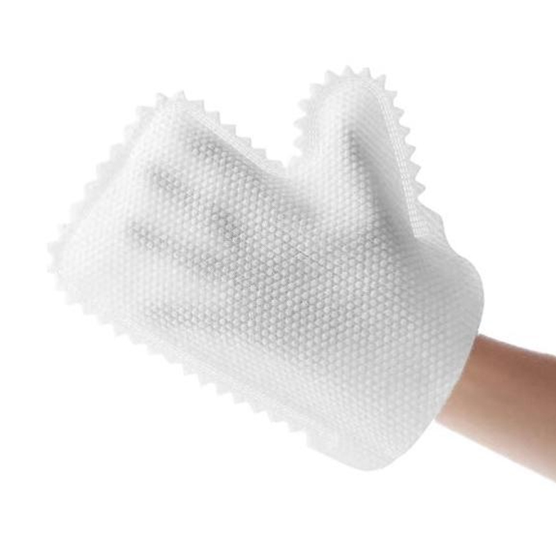 ถุงมือทำความสะอาดผ้าไม่ทอแบบใช้แล้วทิ้งใช้ในครัวเรือน