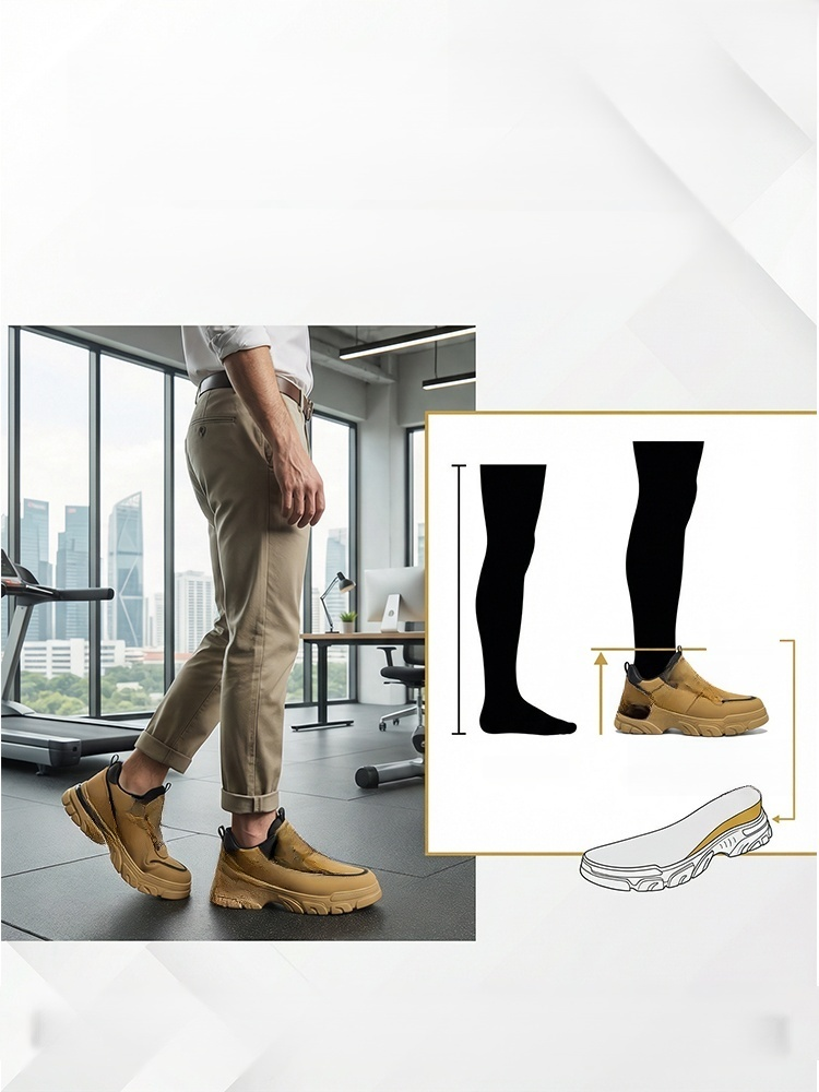 🥾Waterproof and slip-resistant, lightweight and comfortable. 💕🍀 5cm Height Boost