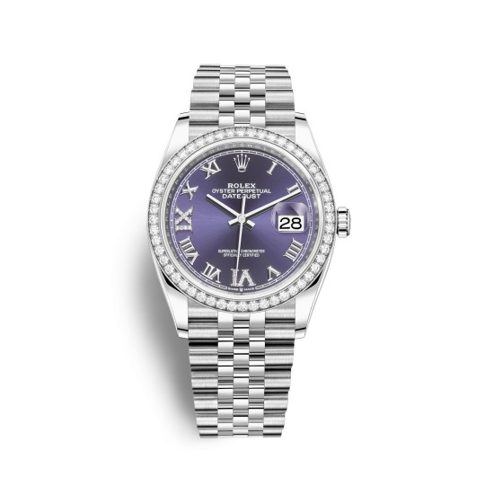 デイトジャスト 36 ウォッチ : ホワイトロレゾール - オイスタースチール＆18 CT ホワイトゴールド - M126284RBR-00