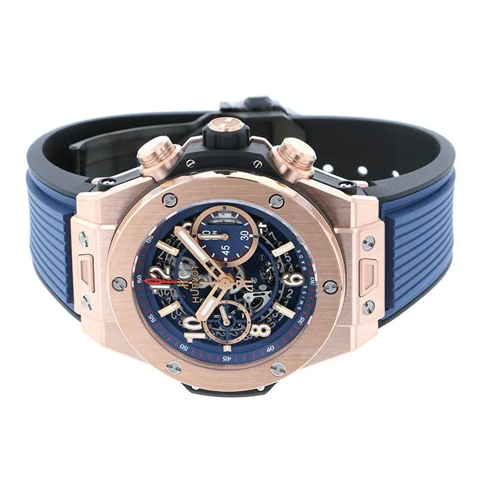 ウブロHUBLOTです ビッグバンUnico金の王ブルーです 411 OX 5189 RX