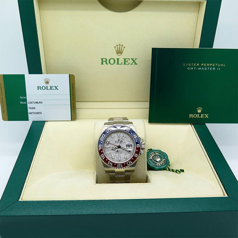 代金引換 ロレックス GMTマスターⅡ 自動巻き ブラック 文字盤 ホワイトゴールドm126719BLRO-0002