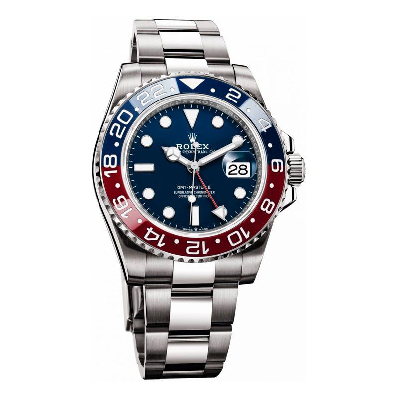代金引換 ロレックス GMTマスターⅡ 自動巻き ブルー 文字盤 ホワイトゴールド  m126719blro-0003