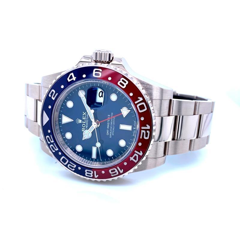 代金引換 ロレックス GMTマスターⅡ 自動巻き ブルー 文字盤 ホワイトゴールド  m126719blro-0003