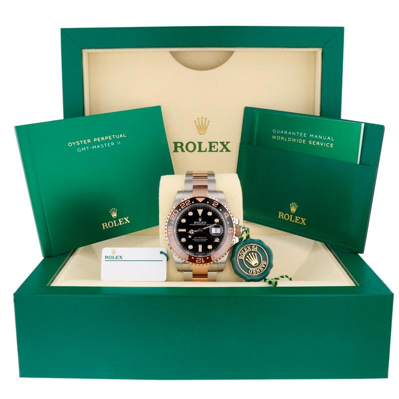 代金引換 ロレックスGMTマスターⅡ 自動巻き ブラック 文字盤  m126711chnr-0002