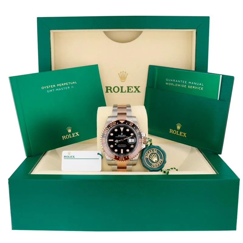 ロレックスGMTマスターⅡ 自動巻き ブラック 文字盤  m126711chnr-0002