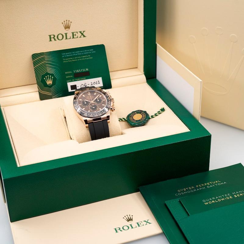 代金引換 ロレックス コスモグラフ デイトナ 自動巻き ブラウン 文字盤 ローズゴールド m116515ln-0041