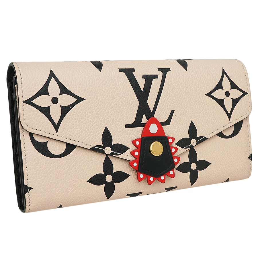 ルイヴィトン  Ｍ69514 LVクラフティ ポルトフォイユ サラ モノグラム アンプラント フラップ 長財布